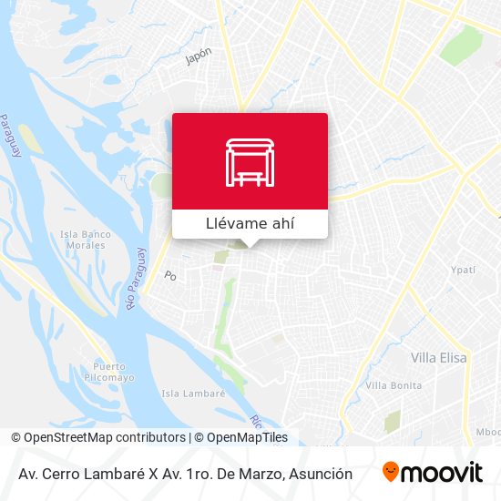 Mapa de Av. Cerro Lambaré X Av. 1ro. De Marzo