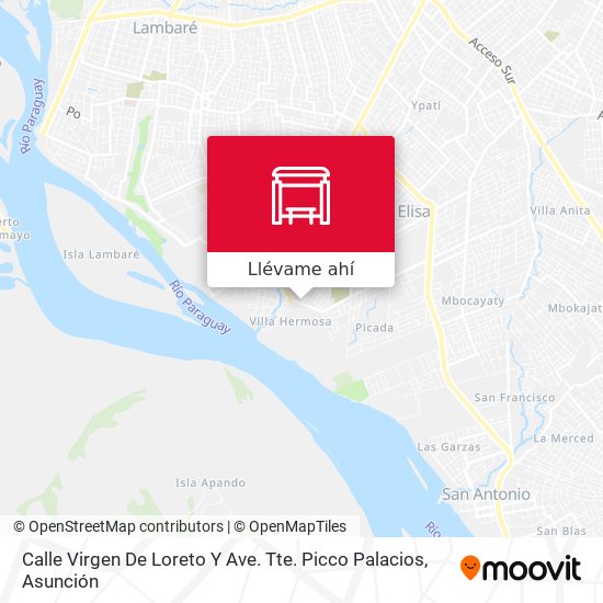 Mapa de Calle Virgen De Loreto Y Ave. Tte. Picco Palacios