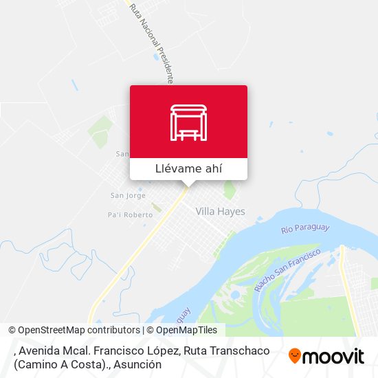 Mapa de , Avenida Mcal. Francisco López, Ruta Transchaco (Camino A Costa).