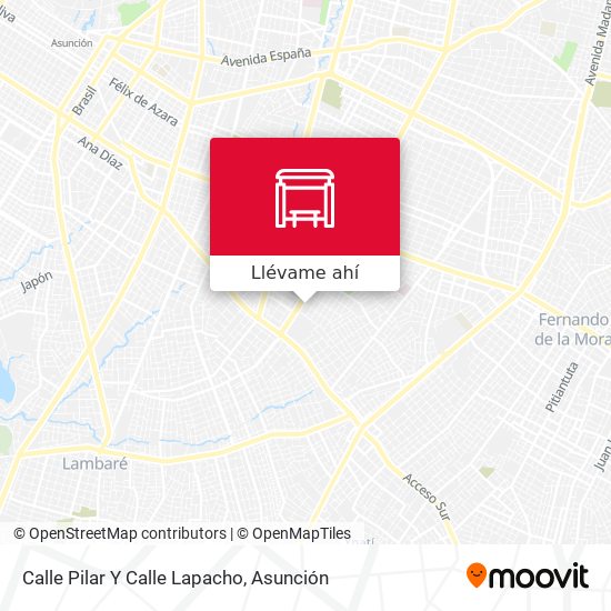 Mapa de Calle Pilar Y Calle Lapacho