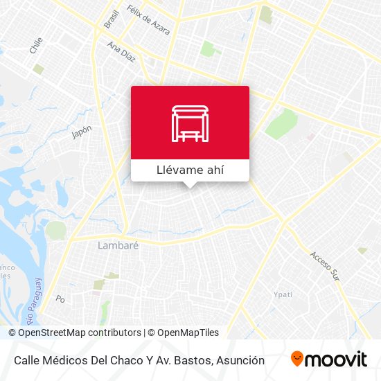 Mapa de Calle Médicos Del Chaco Y Av. Bastos