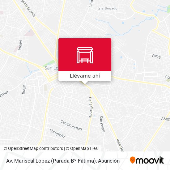 Mapa de Av. Mariscal López (Parada Bº Fátima)