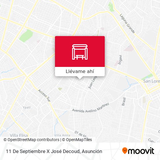 Mapa de 11 De Septiembre X José Decoud