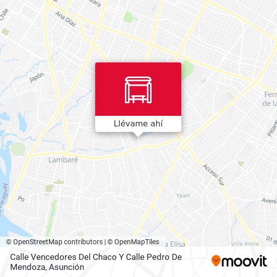 Mapa de Calle Vencedores Del Chaco Y Calle Pedro De Mendoza