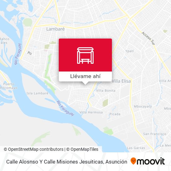 Mapa de Calle Alosnso Y Calle Misiones Jesuiticas