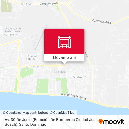 Mapa de Av. 30 De Junio (Estación De Bomberos Ciudad Juan Bosch)