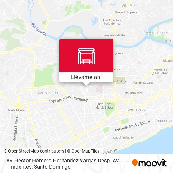 Mapa de Av. Héctor Homero Hernández Vargas Desp. Av. Tiradentes