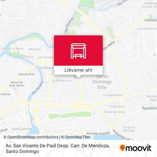 Mapa de Av. San Vicente De Paúl Desp. Carr. De Mendoza