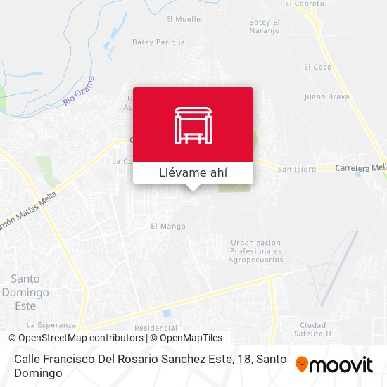 Mapa de Calle Francisco Del Rosario Sanchez Este, 18