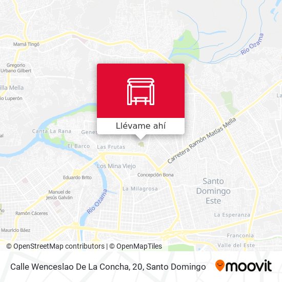 Mapa de Calle Wenceslao De La Concha, 20