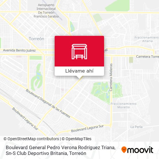 Cómo llegar a Boulevard General Pedro Verona Rodríguez Triana, Sn-S Club  Deportivo Britania en Torreón en Autobús?