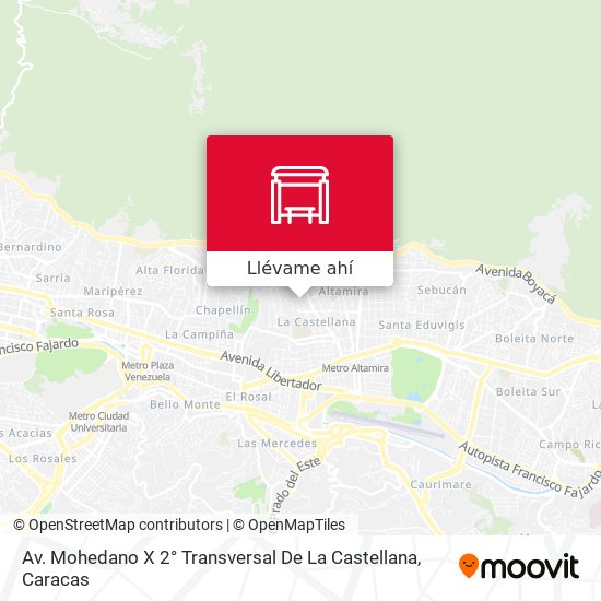Mapa de Av. Mohedano X 2° Transversal De La Castellana