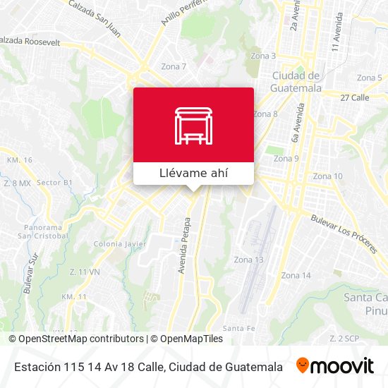 Mapa de Estación 115 14 Av 18 Calle