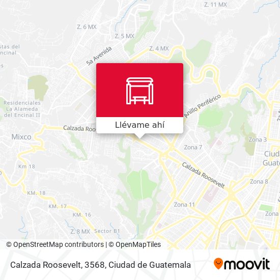 Mapa de Calzada Roosevelt, 3568