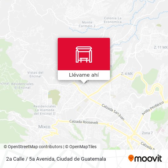 Mapa de 2a Calle / 5a Avenida