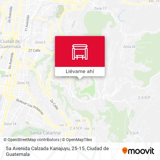 Mapa de 5a Avenida Calzada Kanajuyu, 25-15