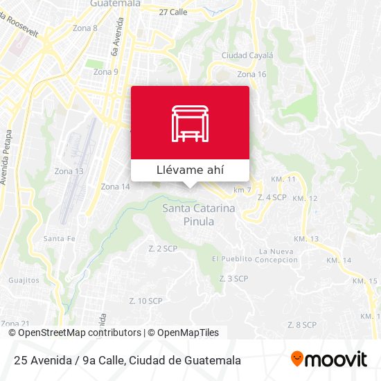 Mapa de 25 Avenida / 9a Calle