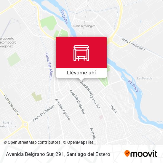 Mapa de Avenida Belgrano Sur, 291