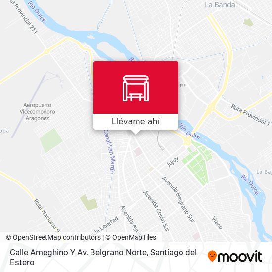 Mapa de Calle Ameghino Y Av. Belgrano Norte