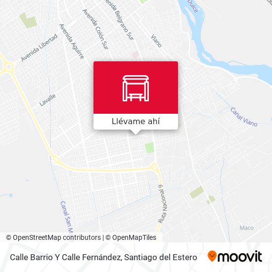 Mapa de Calle Barrio Y Calle Fernández