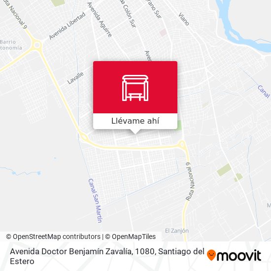 Mapa de Avenida Doctor Benjamín Zavalía, 1080