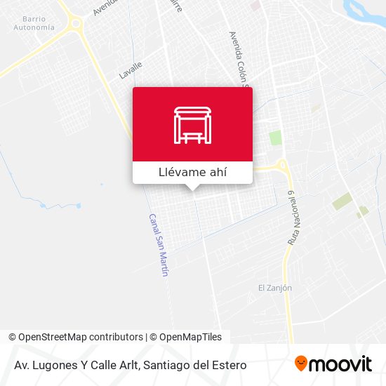 Mapa de Av. Lugones Y Calle Arlt