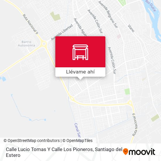 Mapa de Calle Lucio Tomas Y Calle Los Pioneros