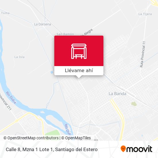 Mapa de Calle 8, Mzna 1 Lote 1