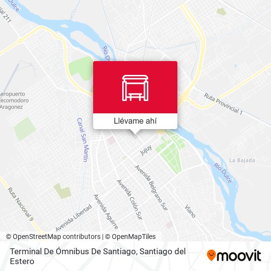 Mapa de Terminal De Ómnibus De Santiago