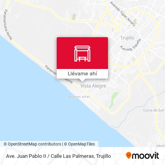 Mapa de Ave. Juan Pablo II / Calle Las Palmeras