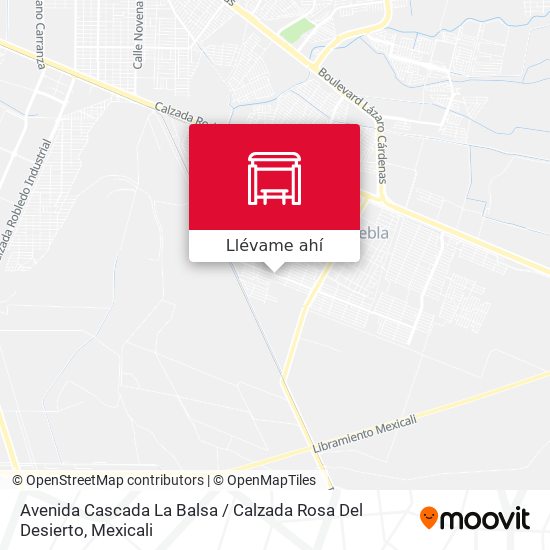 Mapa de Avenida Cascada La Balsa / Calzada Rosa Del Desierto