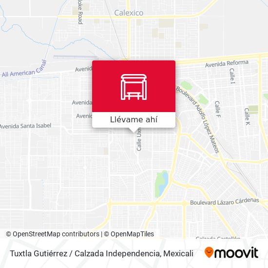 Mapa de Tuxtla Gutiérrez / Calzada Independencia