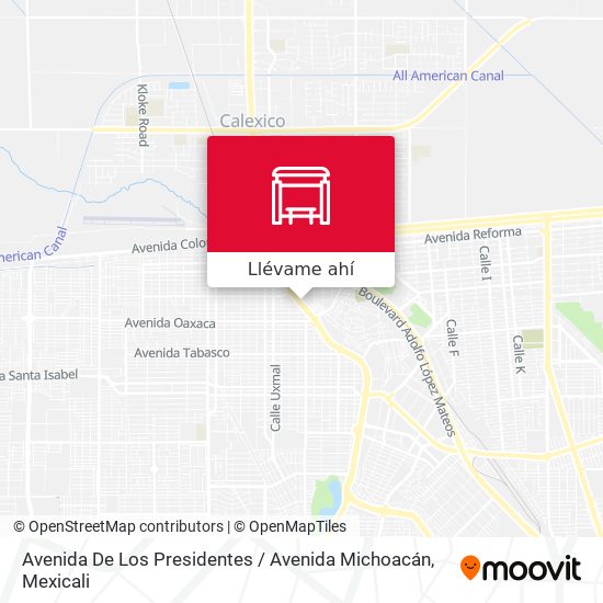 Mapa de Avenida De Los Presidentes / Avenida Michoacán