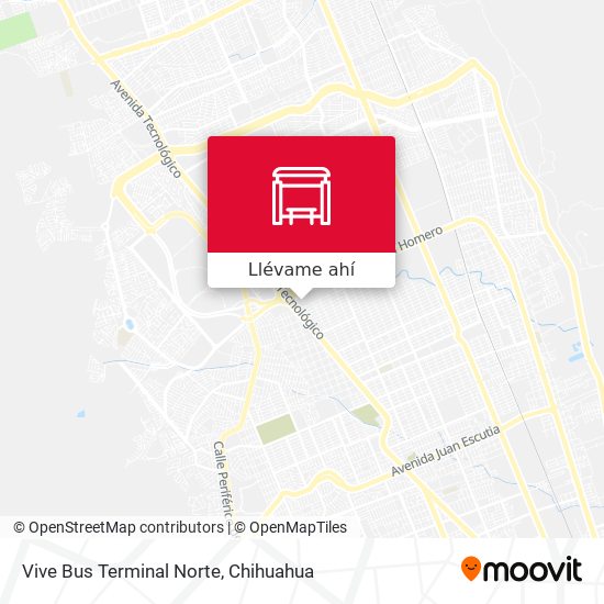 Mapa de Vive Bus Terminal Norte
