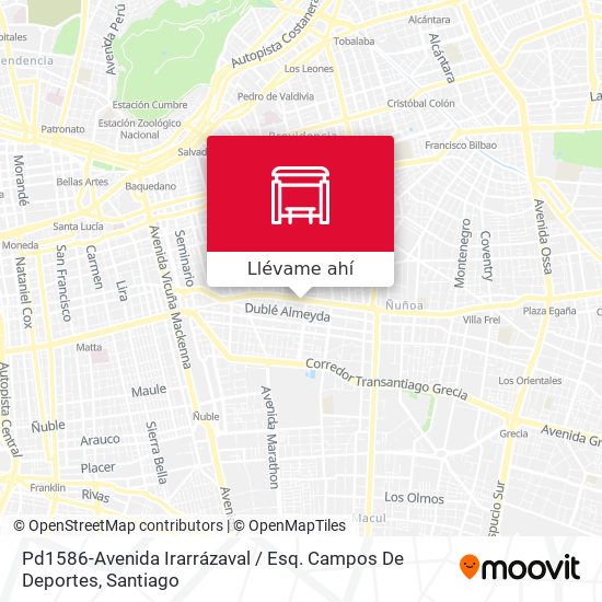 Mapa de Pd1586-Avenida Irarrázaval / Esq. Campos De Deportes