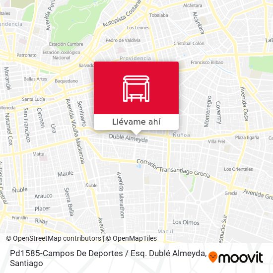 Mapa de Pd1585-Campos De Deportes / Esq. Dublé Almeyda