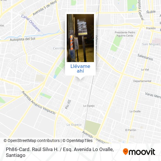 Mapa de Ph86-Card. Raúl Silva H. / Esq. Avenida Lo Ovalle