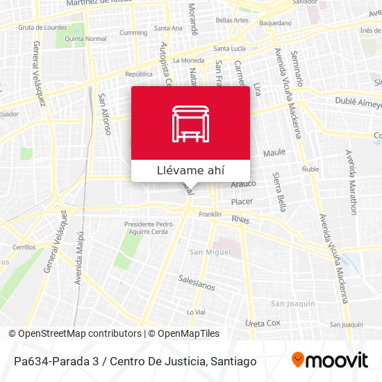 Mapa de Pa634-Parada 3 / Centro De Justicia