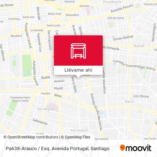 Mapa de Pa638-Arauco / Esq. Avenida Portugal