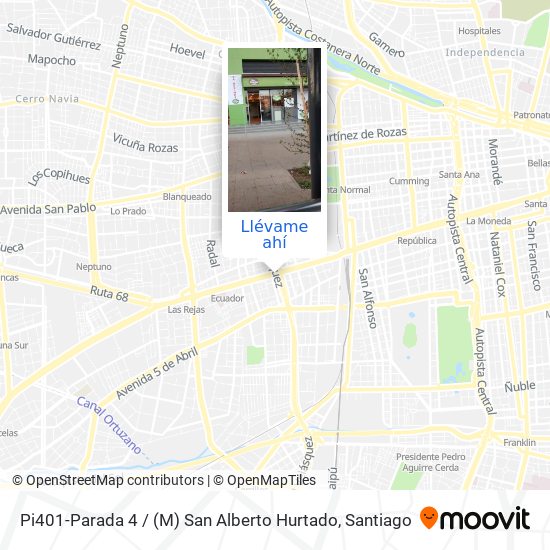 Mapa de Pi401-Parada 4 / (M) San Alberto Hurtado