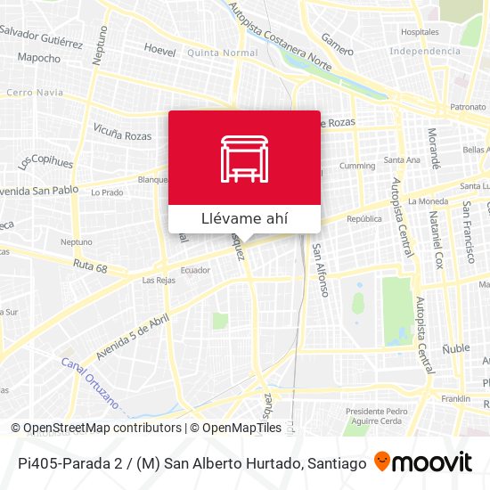 Mapa de Pi405-Parada 2 / (M) San Alberto Hurtado