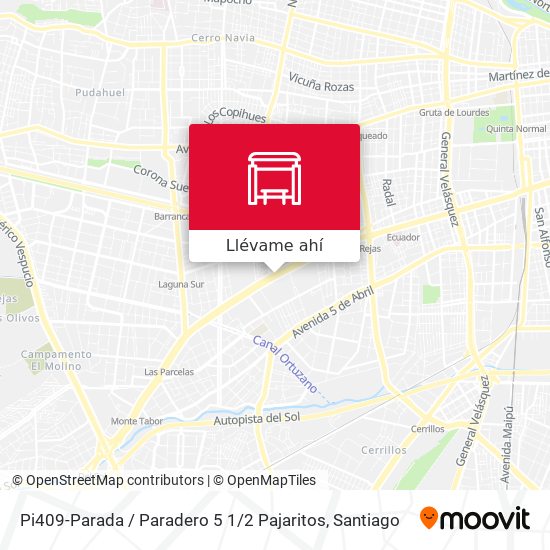 Mapa de Pi409-Parada / Paradero 5 1 / 2 Pajaritos