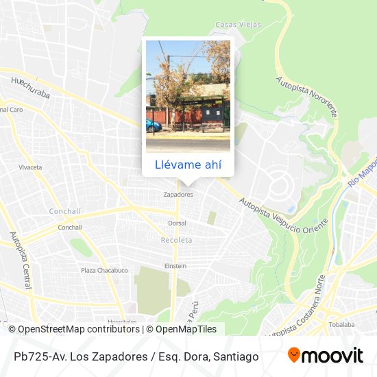 Mapa de Pb725-Av. Los Zapadores / Esq. Dora