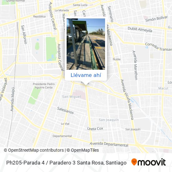 Mapa de Ph205-Parada 4 / Paradero 3 Santa Rosa