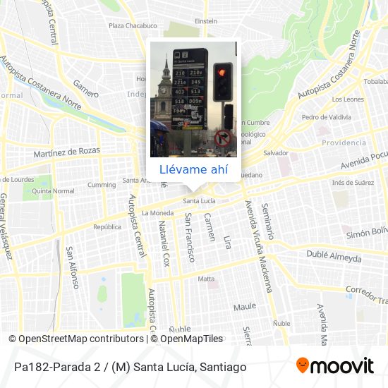 Mapa de Pa182-Parada 2 / (M) Santa Lucía