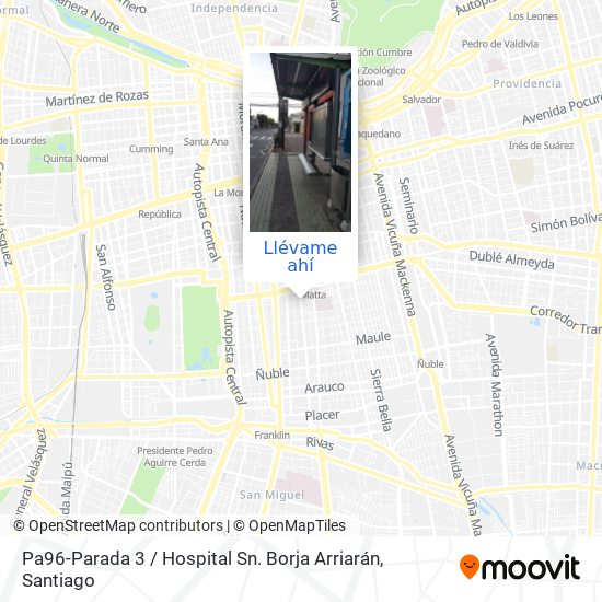 Mapa de Pa96-Parada 3 / Hospital Sn. Borja Arriarán