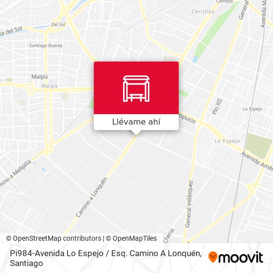 Mapa de Pi984-Avenida Lo Espejo / Esq. Camino A Lonquén