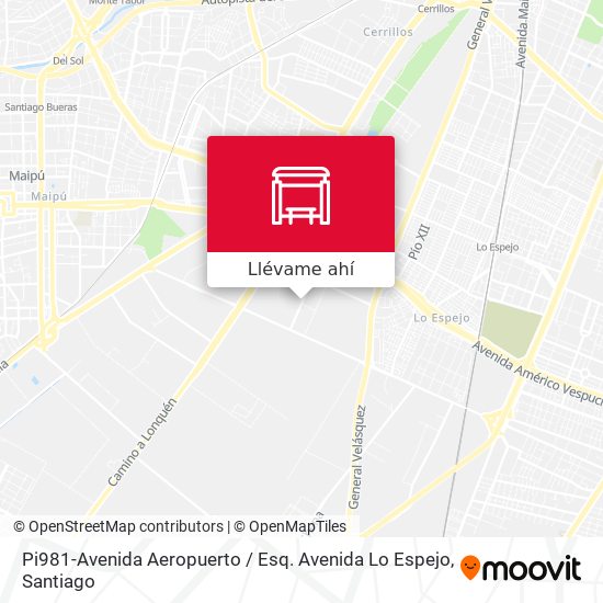 Mapa de Pi981-Avenida Aeropuerto / Esq. Avenida Lo Espejo