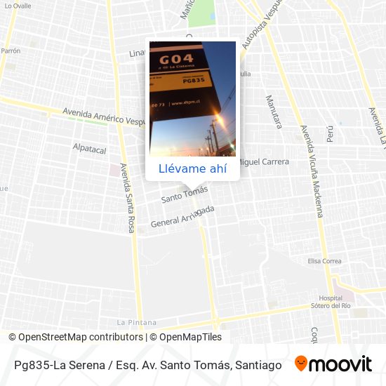 Mapa de Pg835-La Serena / Esq. Av. Santo Tomás