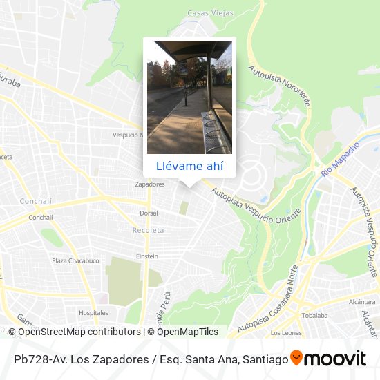 Mapa de Pb728-Av. Los Zapadores / Esq. Santa Ana